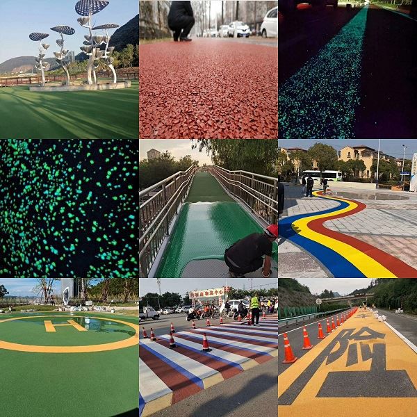 Gekleurde anti-slip weglijm is meer beter